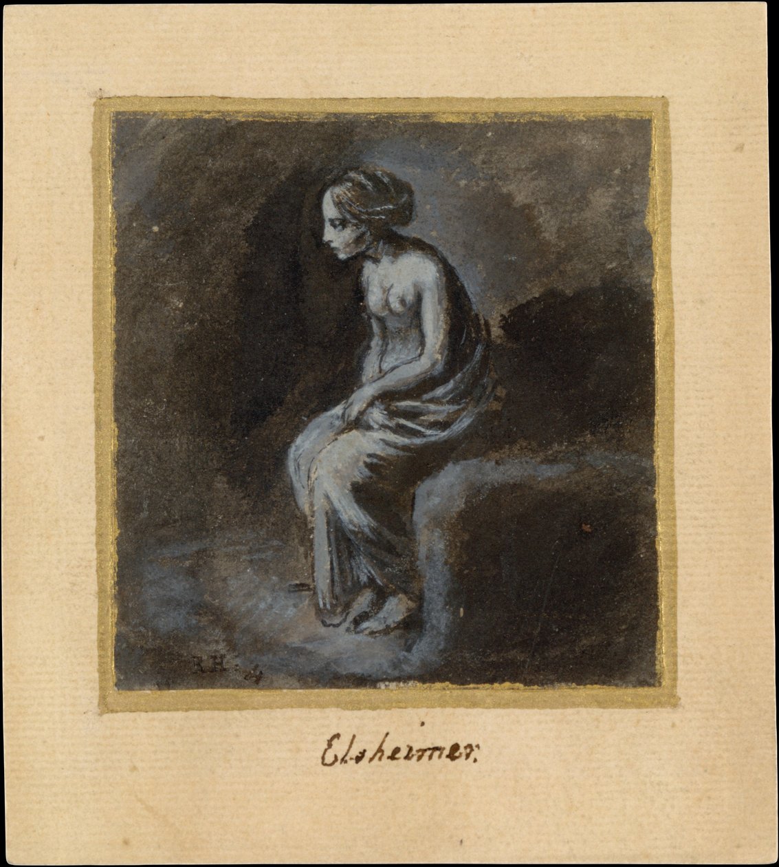 Sitzende junge Frau tekijältä Adam Elsheimer