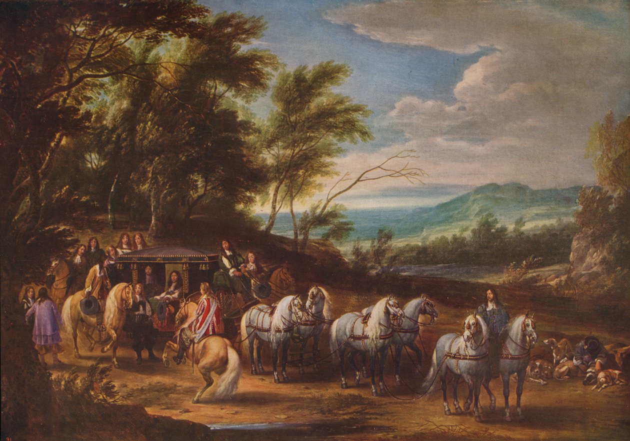 Philippe Francois dArenberg tapaa joukkoja, 1662, 1915 tekijältä Adam Frans van der Meulen
