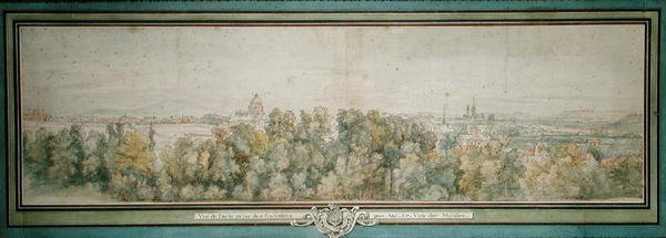 Näkymä Pariisiin Gobelinsin työpajasta (wc paperille) tekijältä Adam Frans van der Meulen