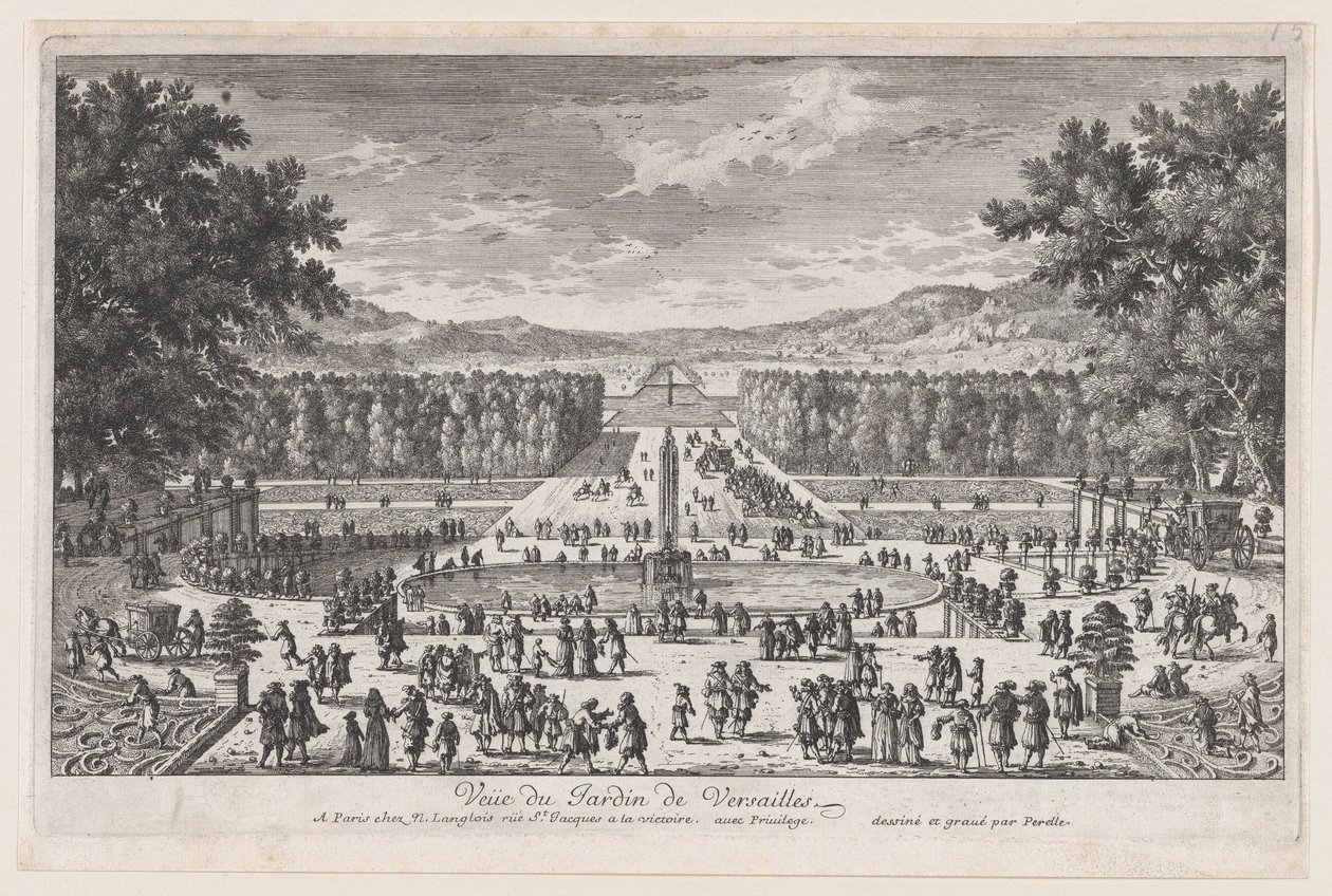 Versaillesin puutarha, 1660-95, 1660-95. tekijältä Adam Perelle