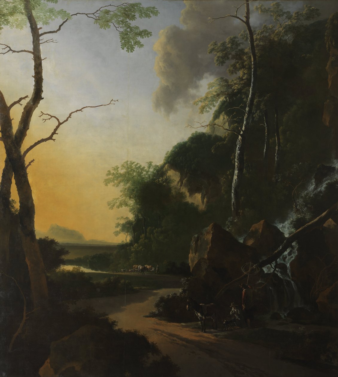Italianate maisema ja rapukalastajat tekijältä Adam Pynacker