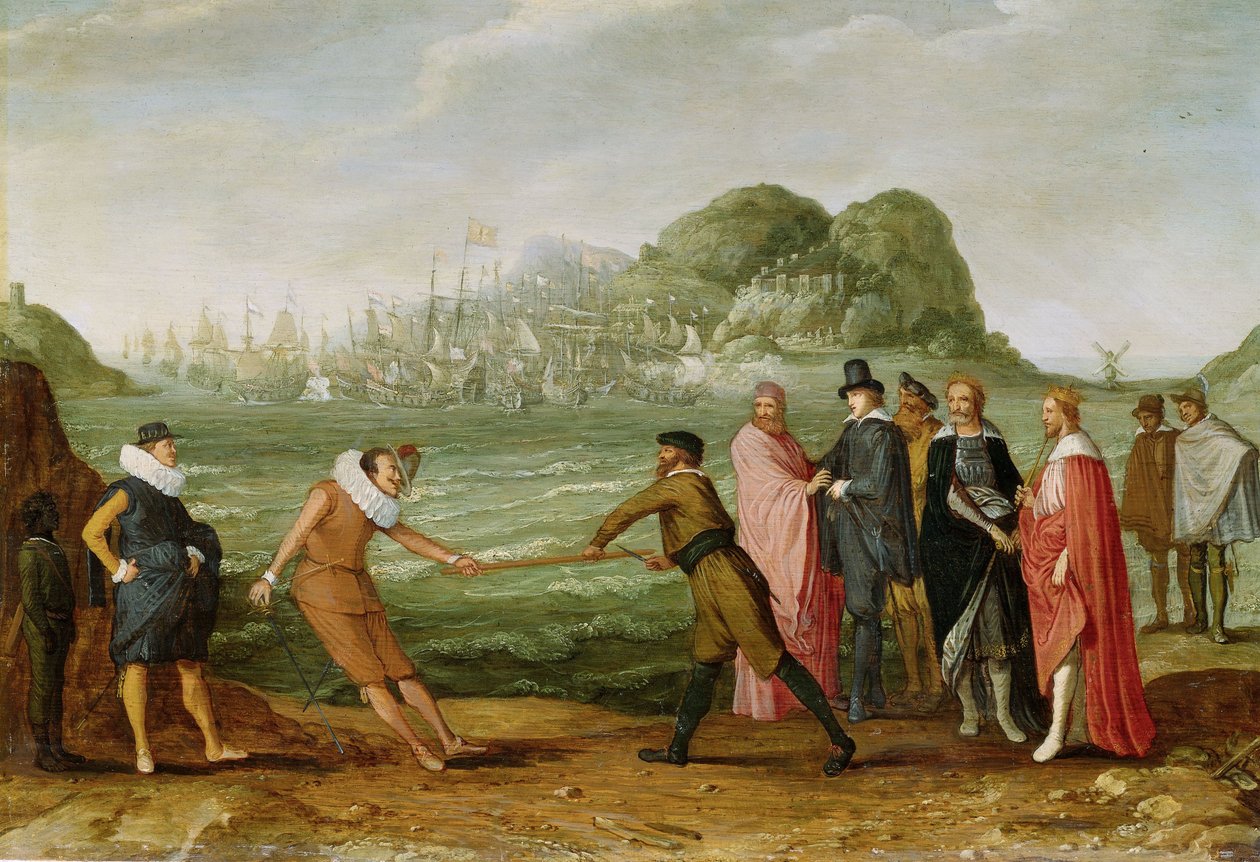 Allegoria hollantilaisten voitosta Espanjan laivastosta Gibraltarilla 25. huhtikuuta 1607, n. 1615-30 tekijältä Adam Willaerts