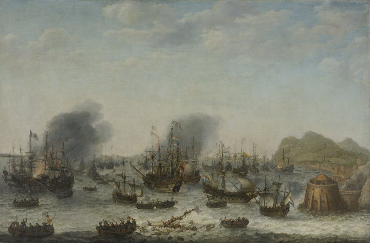 Meritaistelu lähellä Gibraltaria 25. huhtikuuta 1607 1639 tekijältä Adam Willaerts