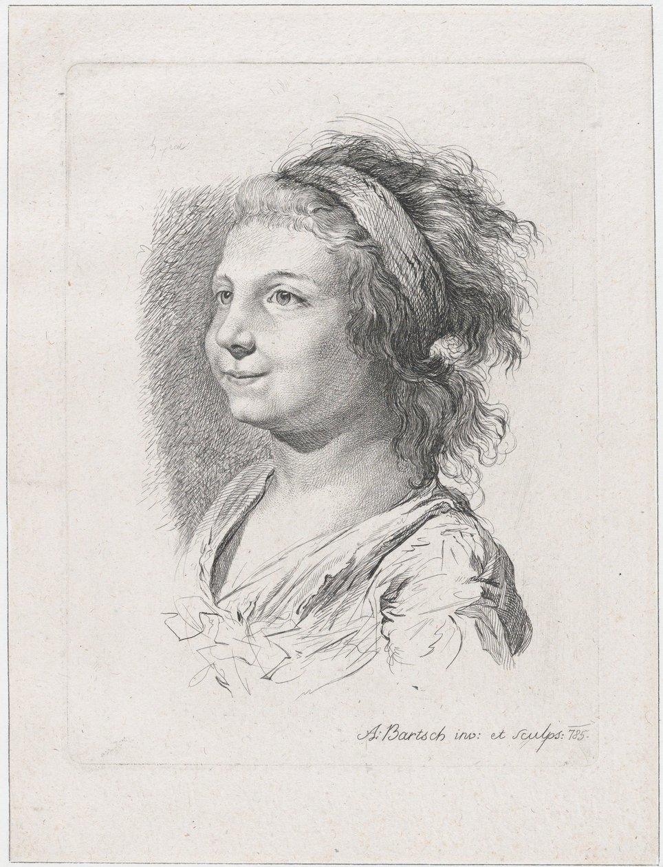 Maria Anna Schaubachin muotokuva, 1785. tekijältä Adam von Bartsch