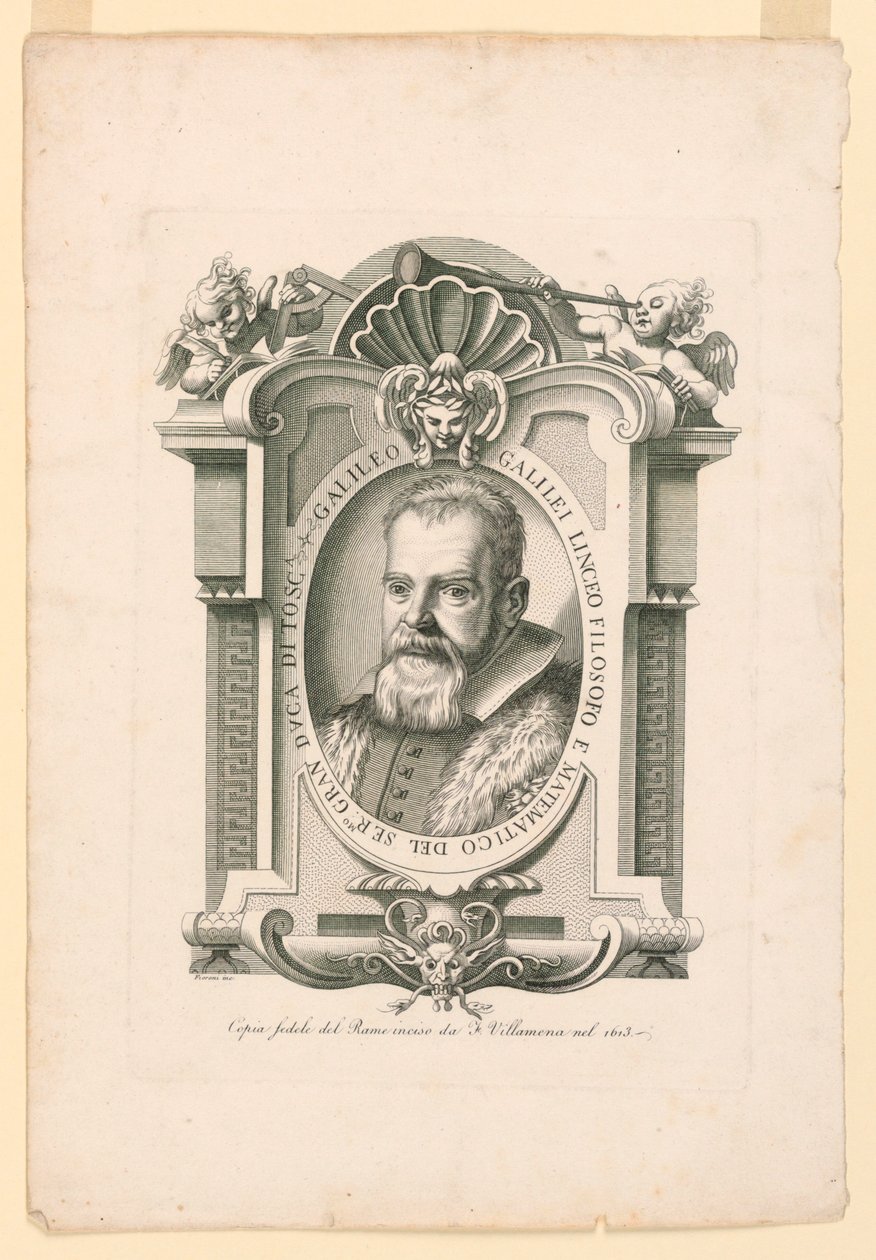 Galileo Galilein (1562-1642) muotokuva tekijältä Adamo Fioroni, active first half of 19th century