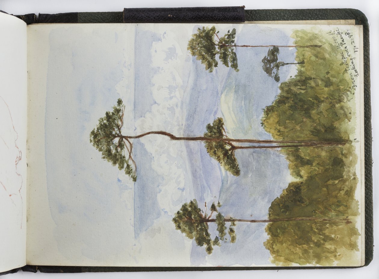 Luonnoskirja vesiväreistä, piirustuksia ja muistiinpanoja, Meksiko, 1896-1898 (akvarelli) tekijältä Adela Breton