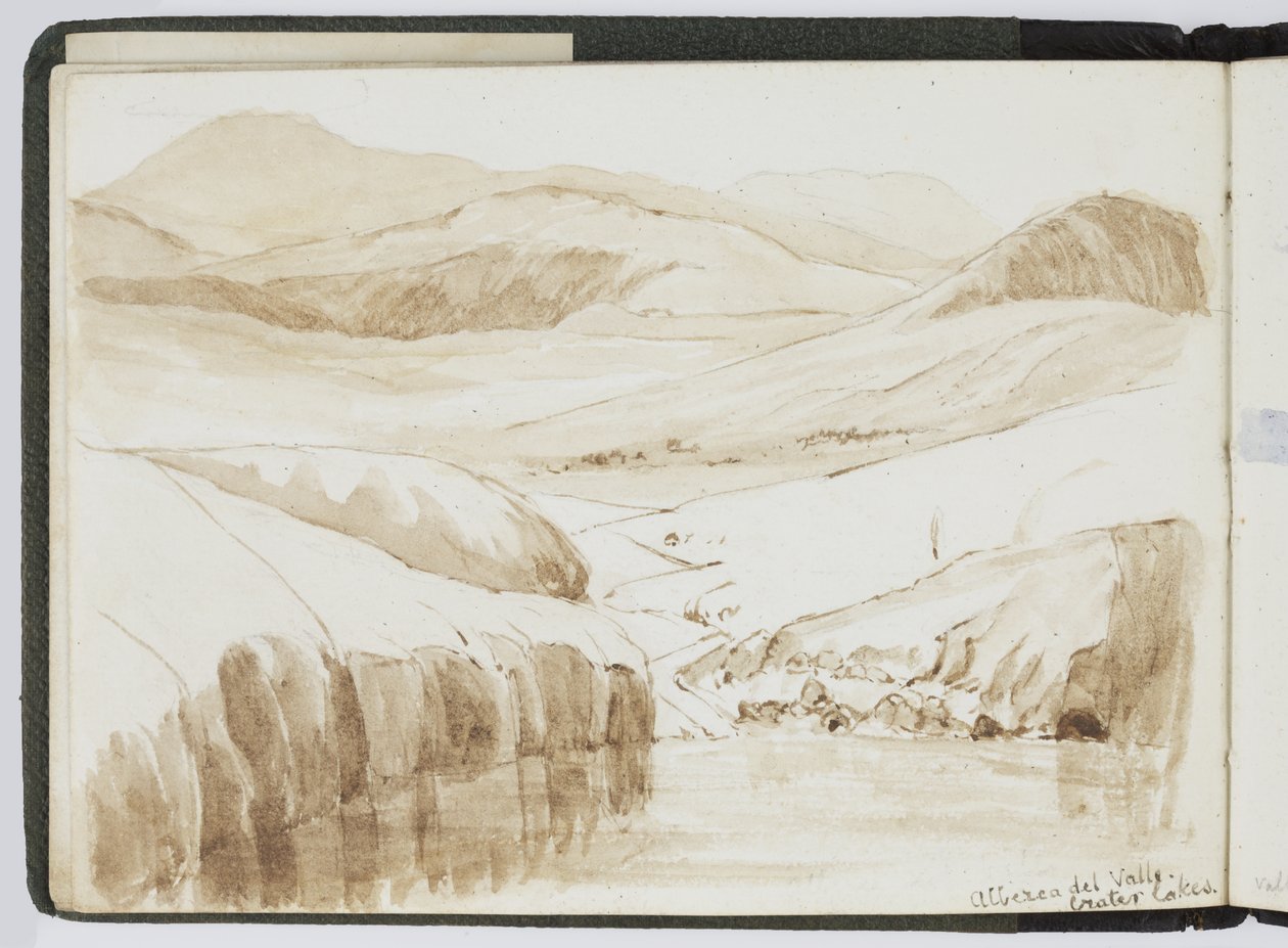 Luonnoskirja vesiväreistä, piirustuksia ja muistiinpanoja, Meksiko, 1896-1898 (akvarelli) tekijältä Adela Breton