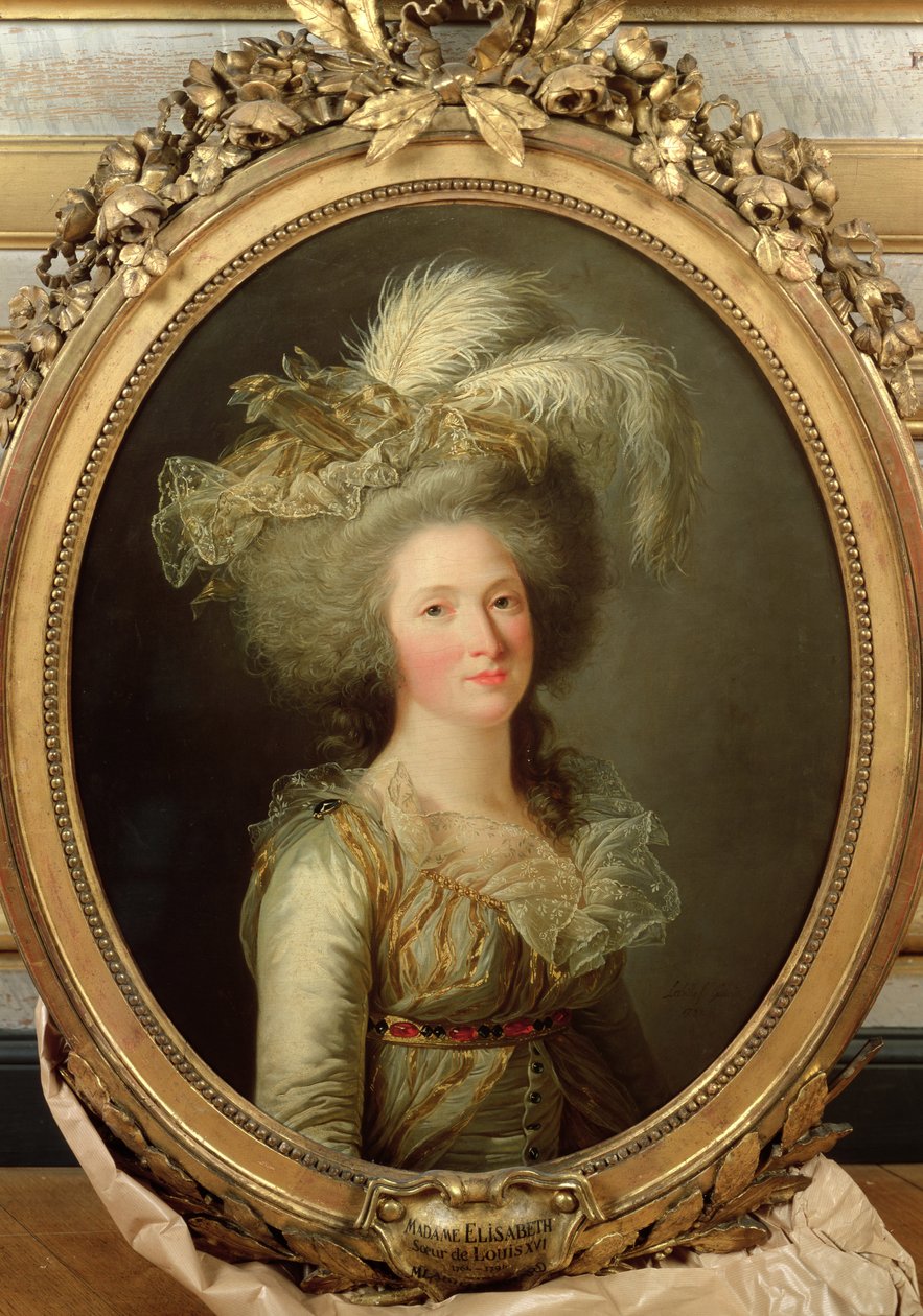 Ranskan Elisabeth (1764-94) nimeltään Madame Elisabeth, 1788. tekijältä Adelaide Labille Guiard