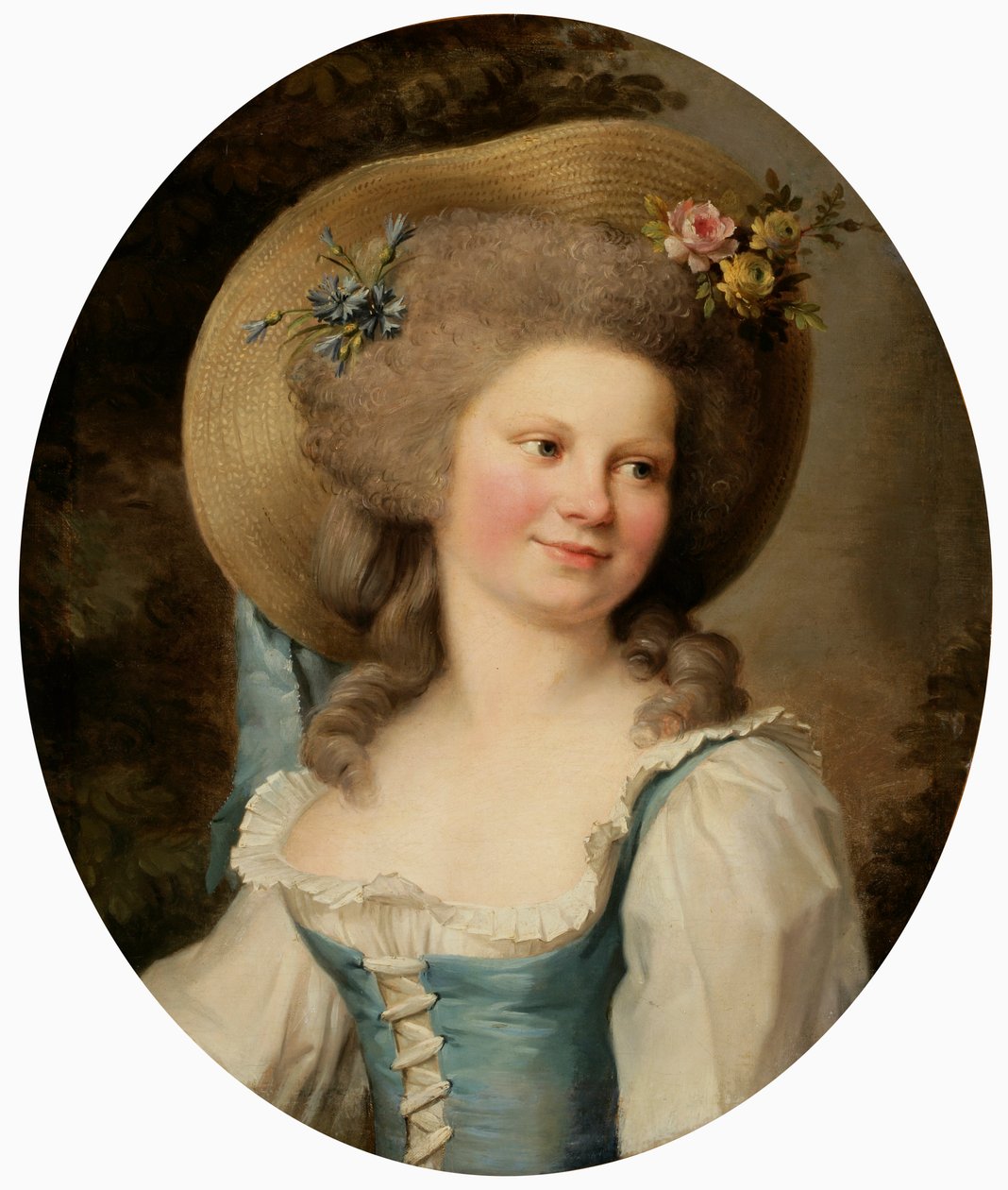 Madame Dugazon 1755-1821 Babetina komediassa Blaise ja Babet tai Kolmen maanviljelijän sarja. tekijältä Adelaide Labille Guiard