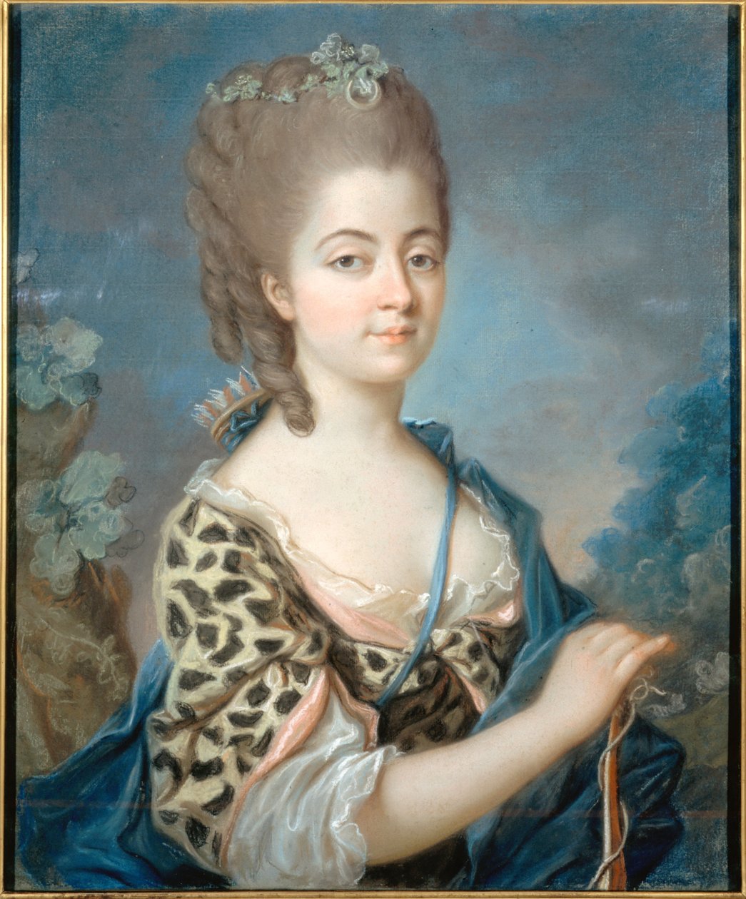 Muotokuva Marie-Aurore de Saxesta 1748-1821 Diana, noin 1777. tekijältä Adelaide Labille Guiard