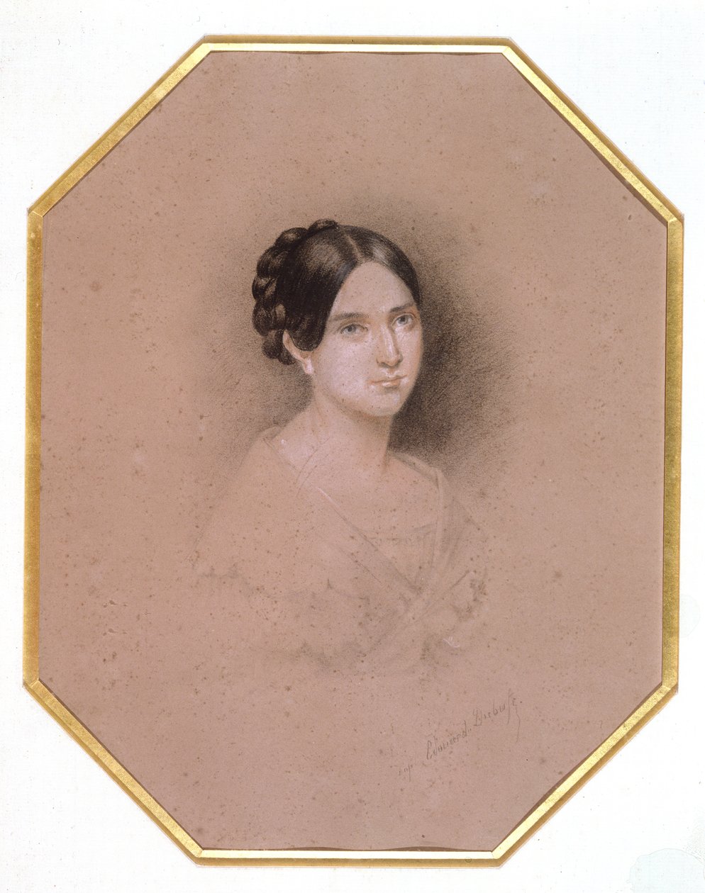 Leopoldine Hugon (1824-43) muotokuva (piirustus) tekijältä Adele Julie Hugo