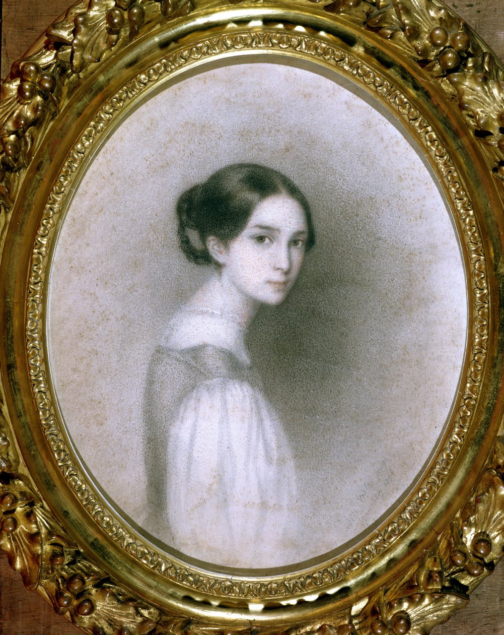 Leopoldine Hugon (1824-43) muotokuva (piirustus) tekijältä Adele Julie Hugo