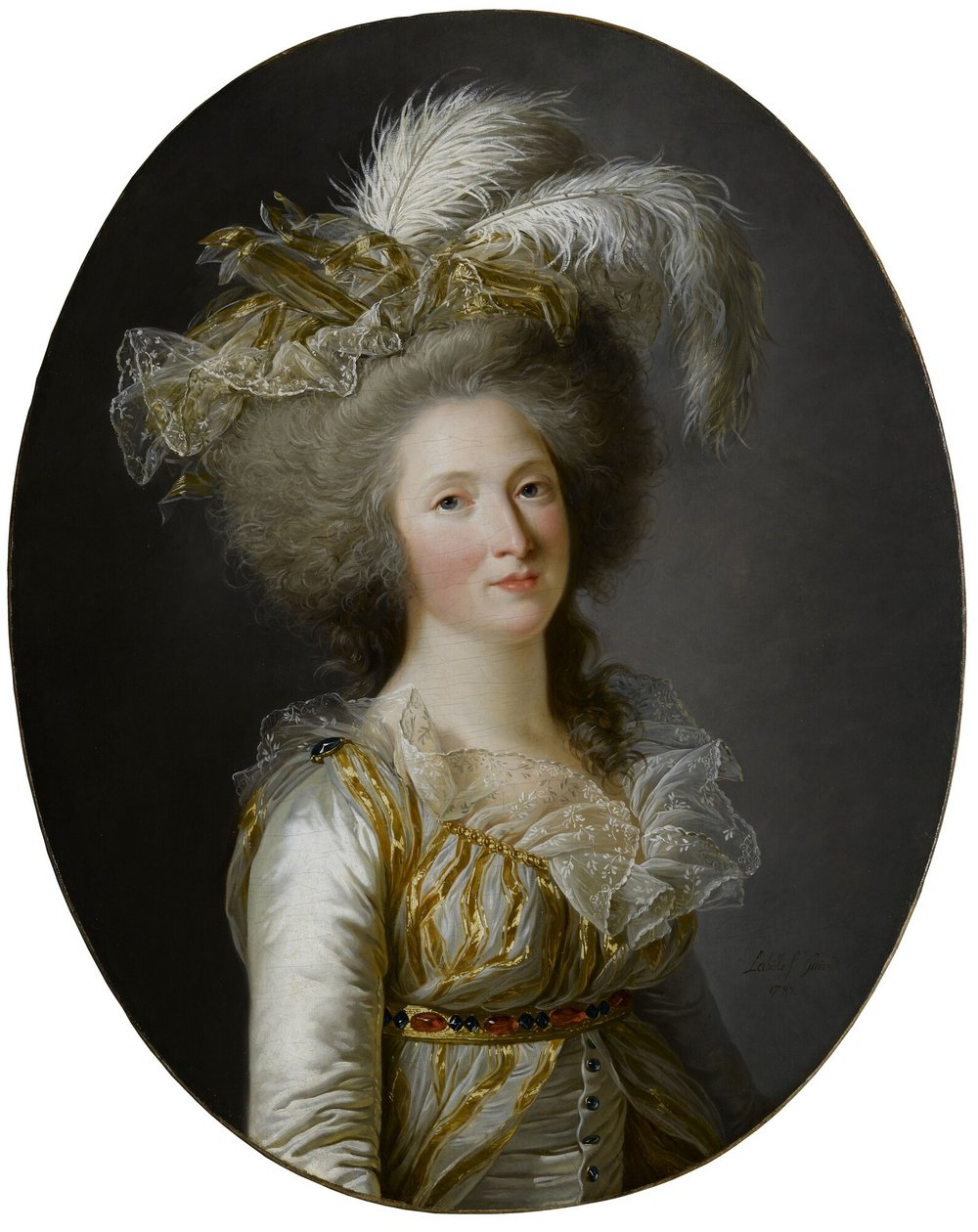 Ranska: Elisabeth-Philippe-Marie-Hélène de France, dite Madame Elisabeth Elisabeth-Philippe-Marie-Hélène of France, tunnettu nimellä Madame Elisabeth (1764-1794). tekijältä Adelaide Labille Guiard