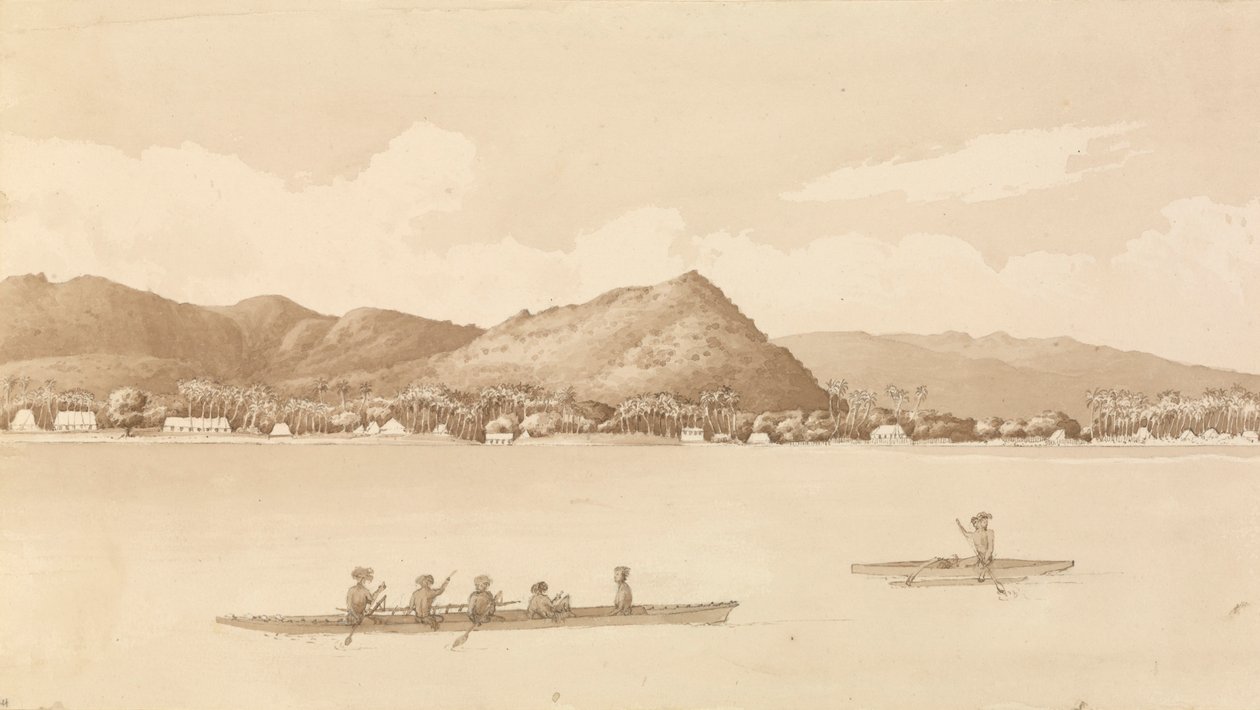 "Apia Bay, Upolu, NavigatorsIslands [Samoa] 18. syyskuuta 1849". tekijältä Admiral Sir Edward Gennys Fanshawe