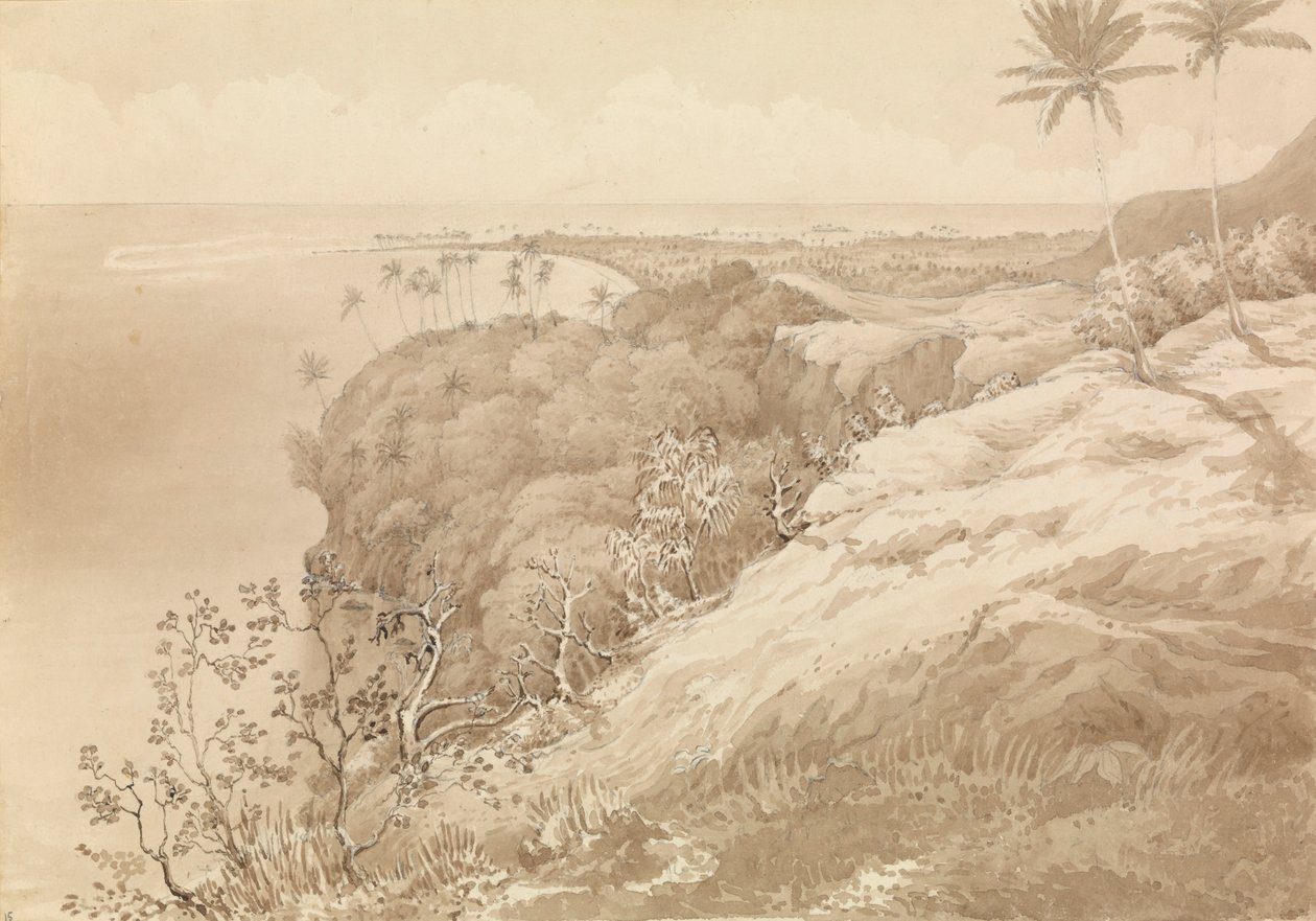"Matavai Bay ja Point Venus, Tahiti, 24. elokuuta 1849 [Yhteiskuntasaaret]". tekijältä Admiral Sir Edward Gennys Fanshawe