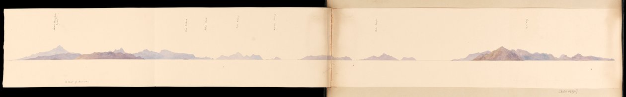 Sumatran pohjoisrannikko Länsi-Intian, Pohjois-Amerikan ja Borneon leikekirjasta, noin 1845 (akvarelli) (Vesiväri) tekijältä Admiral Sir Edward Gennys Fanshawe