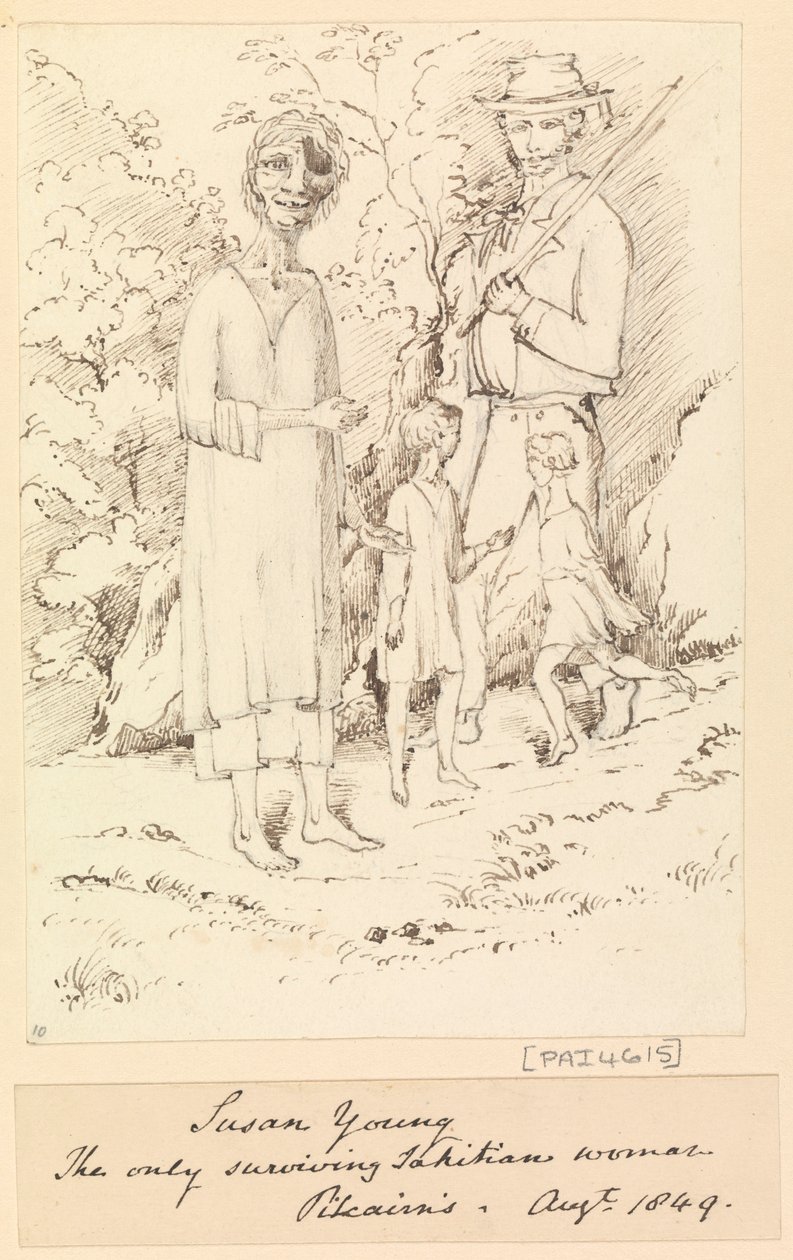 Susan Young, Ainoa elossa oleva tahitilainen nainen, Pitcairnin [saari], elokuu 1849. tekijältä Admiral Sir Edward Gennys Fanshawe