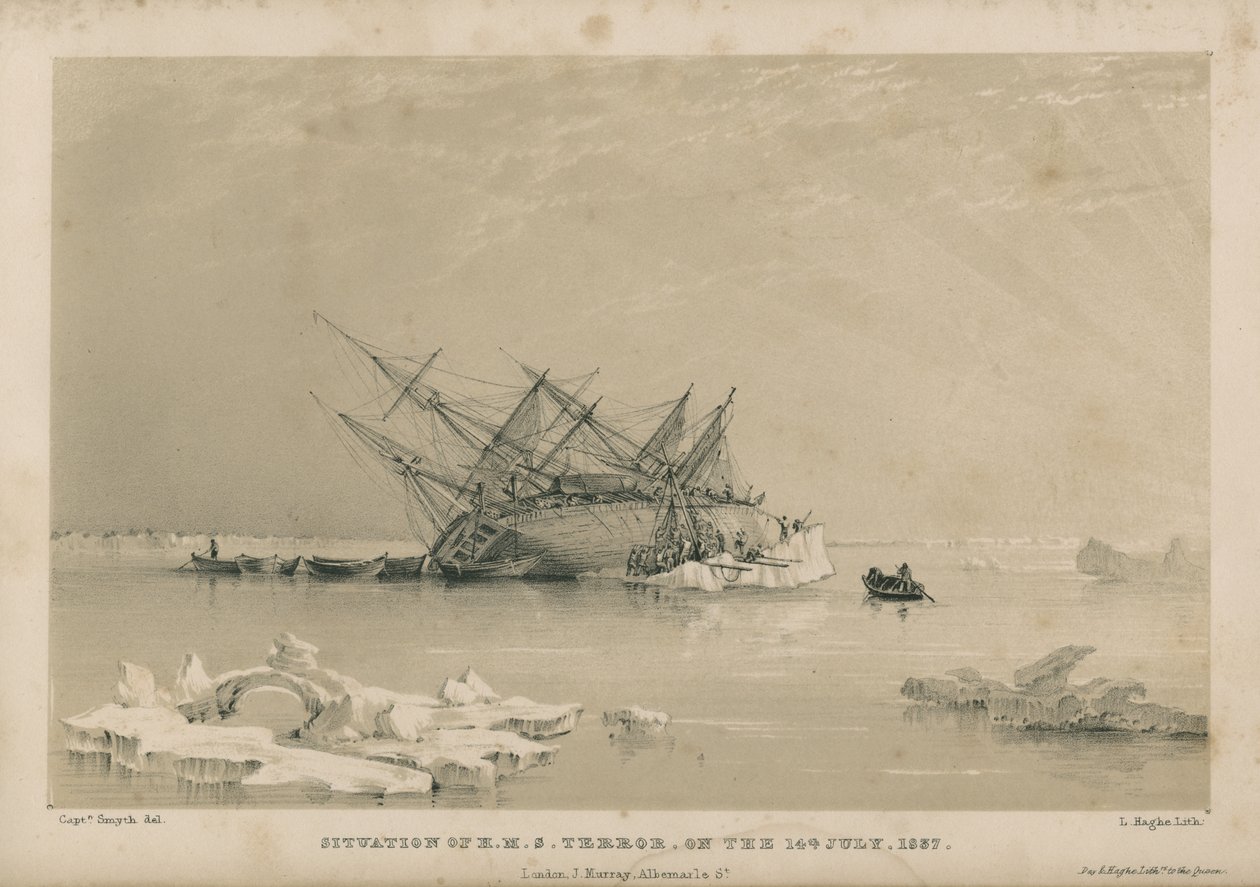 H.M.S.:n tilanne Terror 14. heinäkuuta tekijältä Admiral William Henry Smyth