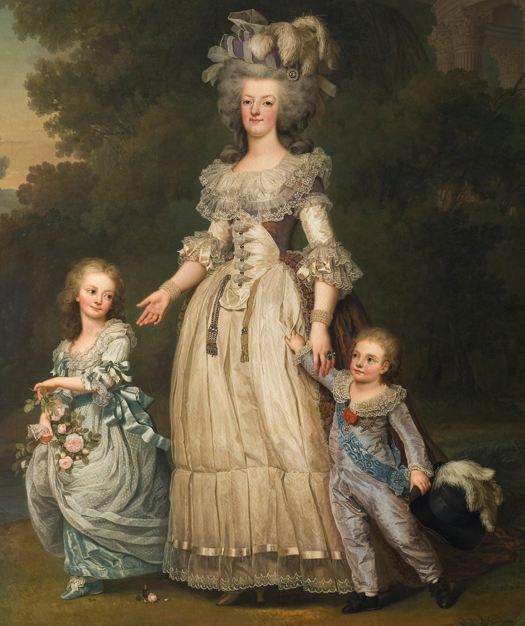 Marie Antoinette lastensa kanssa tekijältä Adolf Ulrich Wertmuller