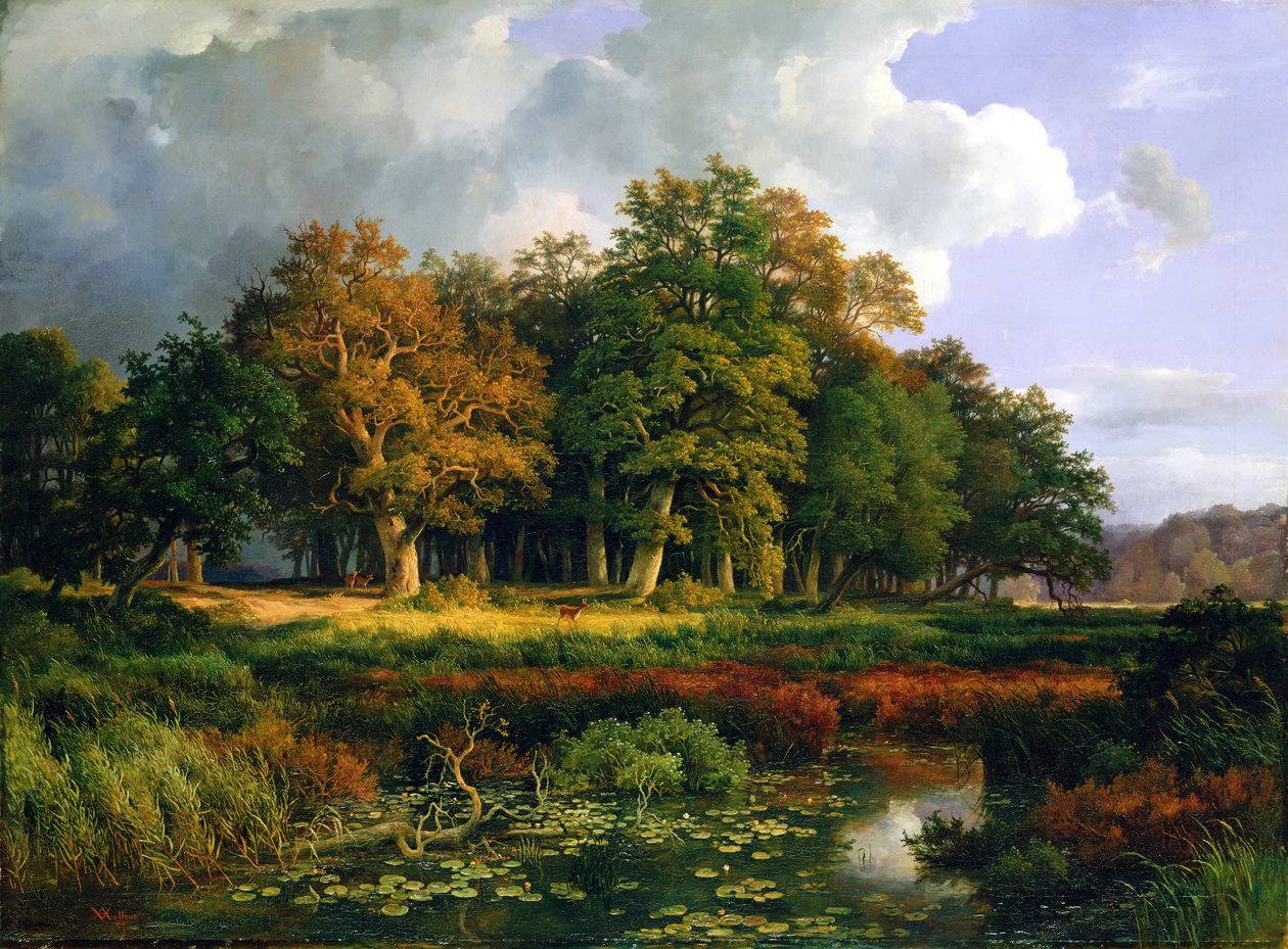 Stangenmuhlengrund Sachsenwaldissa, 1852 tekijältä Adolf Vollmer