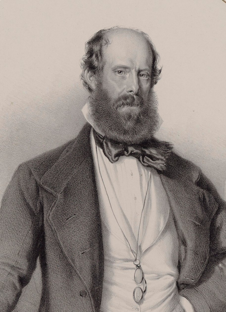 Säveltäjä Luigi Riccin muotokuva 1805-1859, 1858. tekijältä Adolf Dauthage