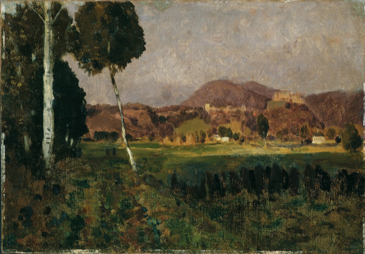 Hohensalzburgin linna Gaisbergin kanssa tekijältä Adolf Gustav Ditscheiner