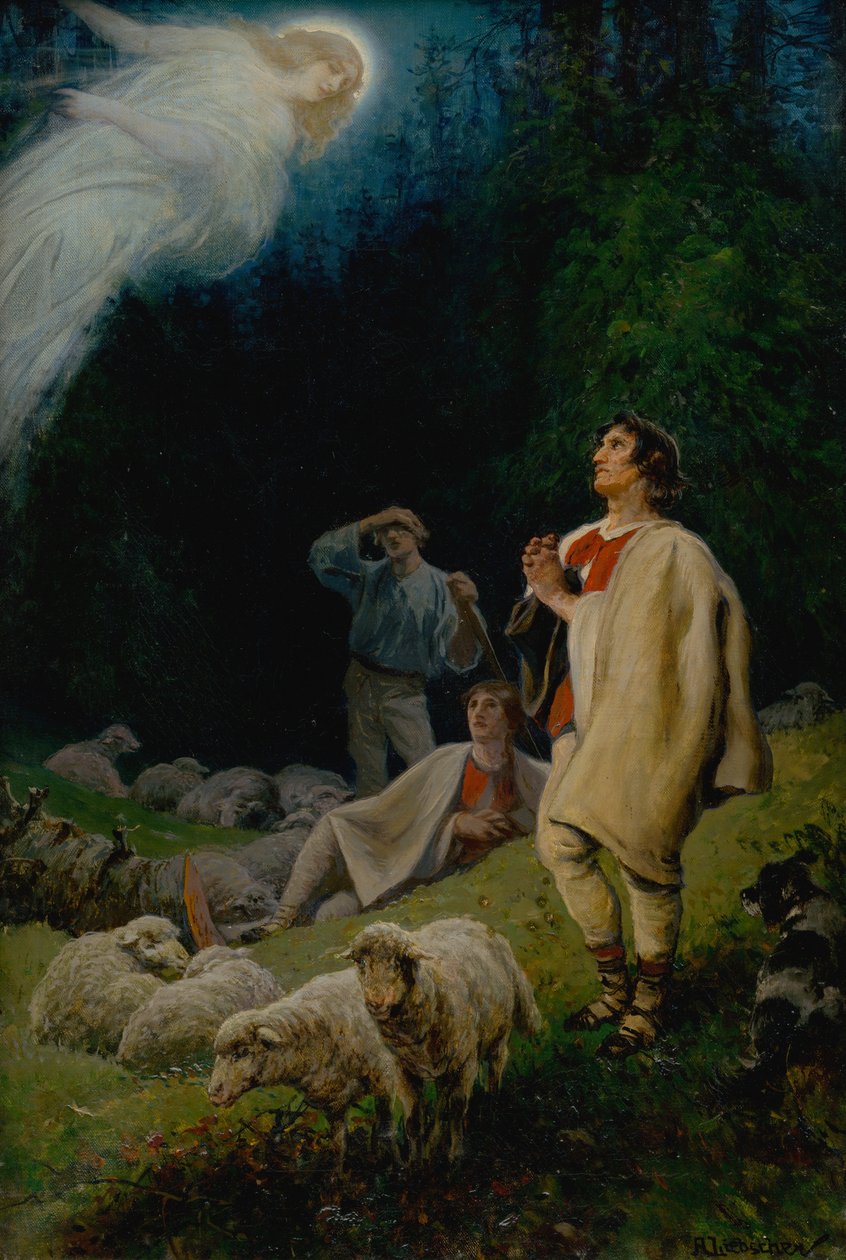 Ilmoitus paimenille, 1880. tekijältä Adolf Liebscher