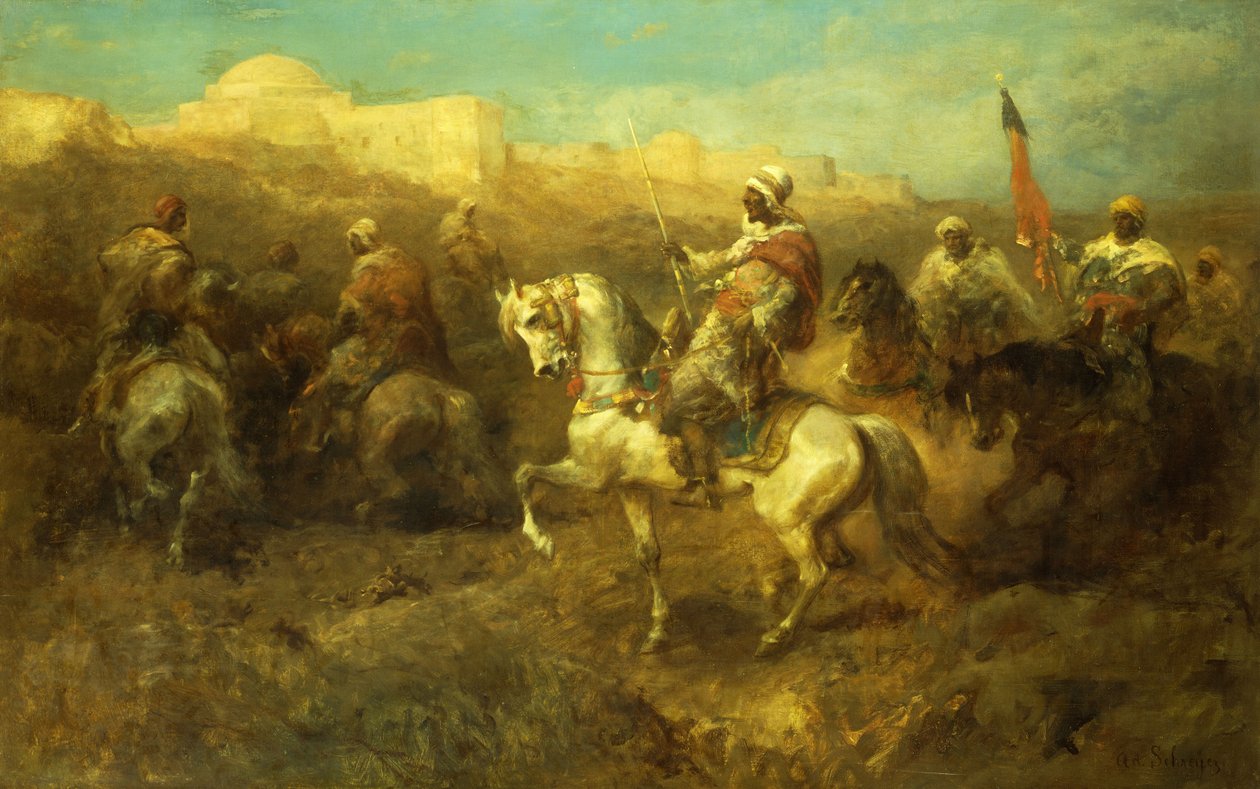 Arabiratsumiehet maaliskuussa, tekijältä Adolf Schreyer