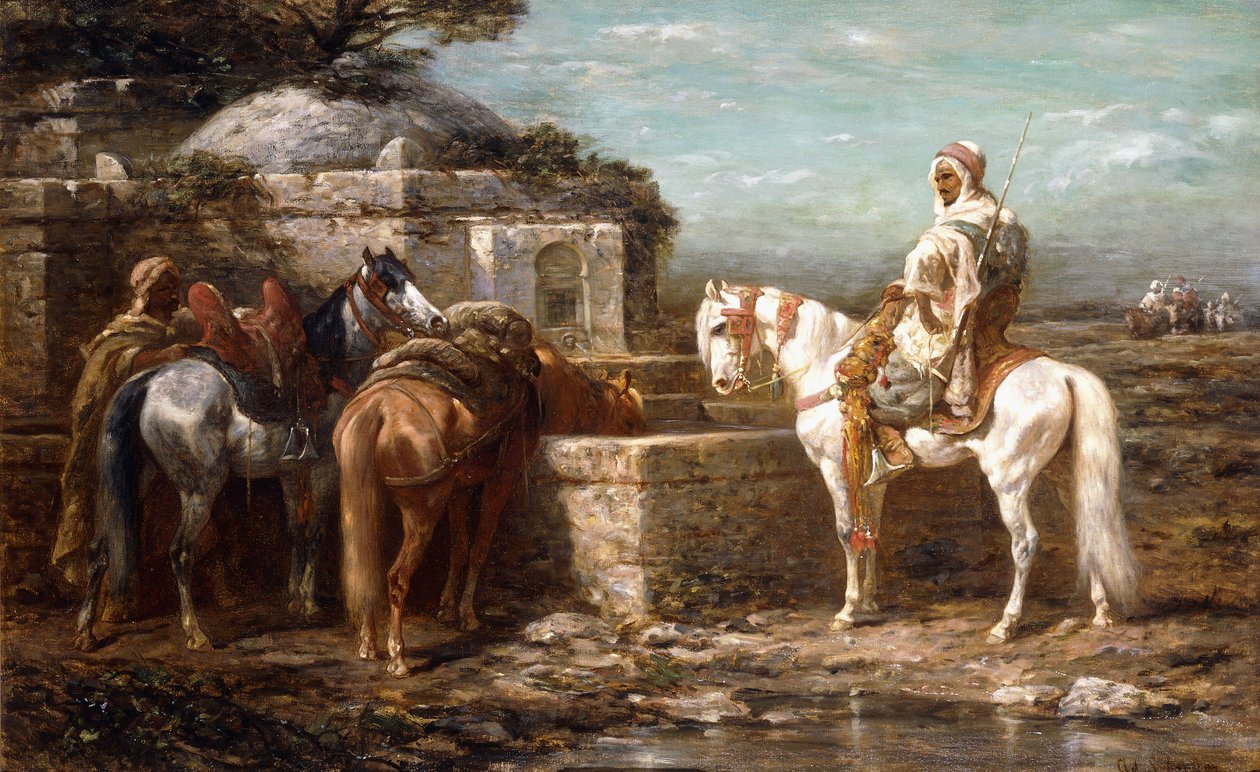 Kaivolla, 1800-luku tekijältä Adolf Schreyer