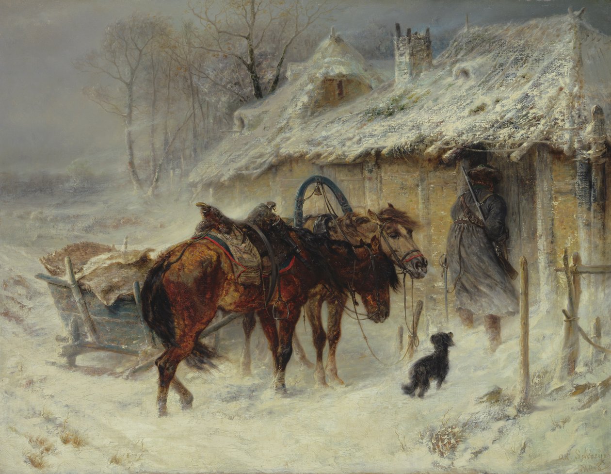 Etsitään salakuljettajia, n. 1867 tekijältä Adolf Schreyer