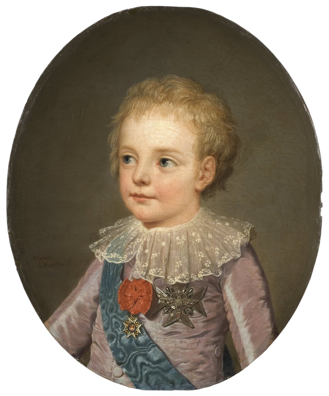 Louis Joseph Xavier Francois de Bourbon (1781-1789), Dauphin Ranskasta, kirjoittanut Wertmueller, Adolf Ulrik (1751-1811). Öljy kankaalle tekijältä Adolf Ulrich Wertmuller