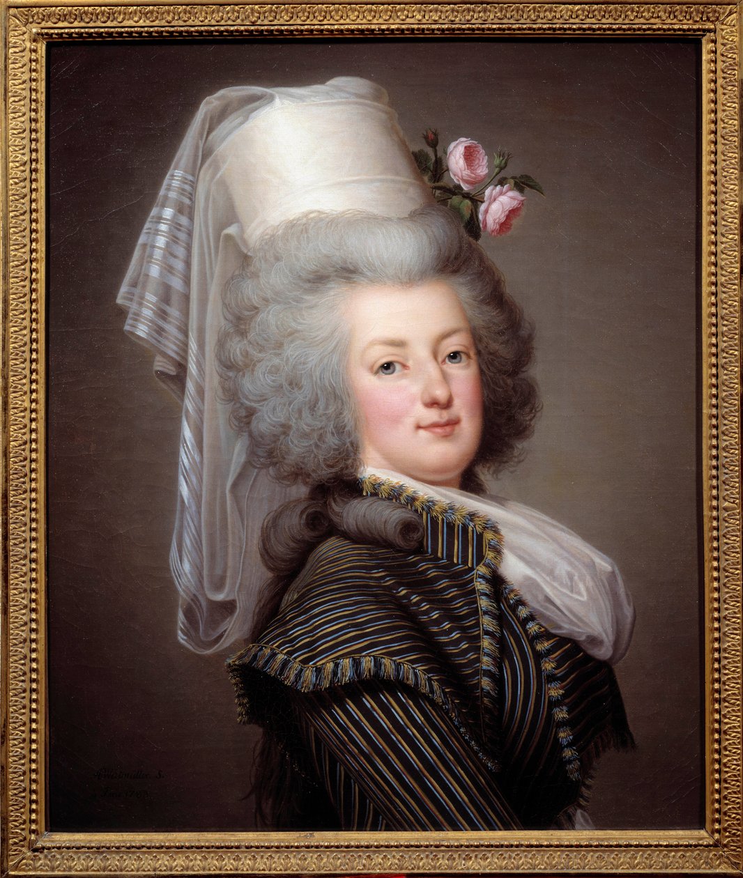 Muotokuva Marie Antoinette de Lorraine-Habsburgista, Ranskan kuningattaresta (1755-1793), Amazon-mekossa - Ruotsalaisen Adolf Ulrich Wertmullerin (1751 - 1811) maalaus tekijältä Adolf Ulrich Wertmuller