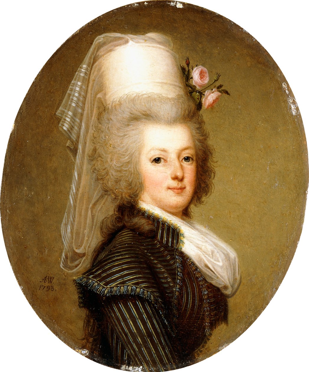 Kuningatar Marie Antoinetten muotokuva, 1793 tekijältä Adolf Ulrich Wertmuller