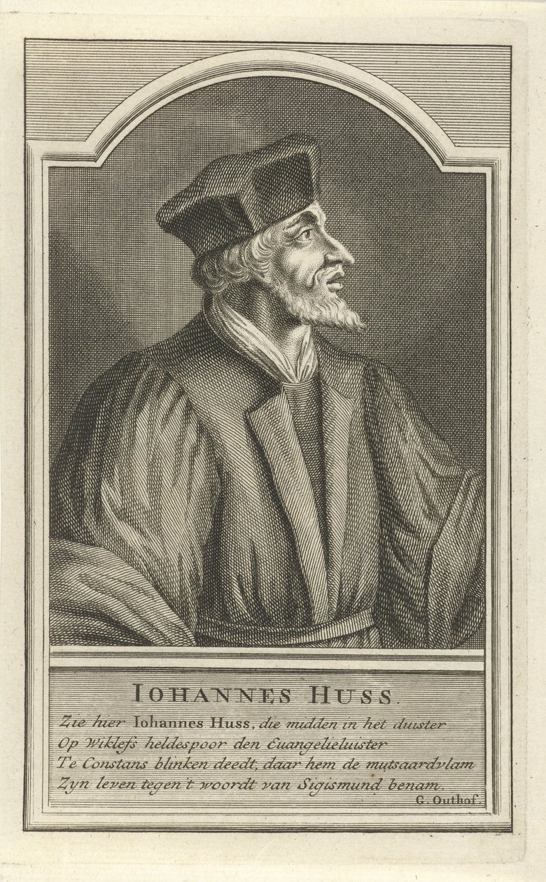 John Husin muotokuva, n. 1710 tekijältä Adolf van der Laan