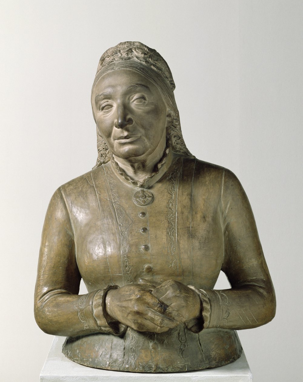 Muotokuva Marie Fielderistä (1819-1901), 1882 (terrakotta) tekijältä Adolf von Hildebrand