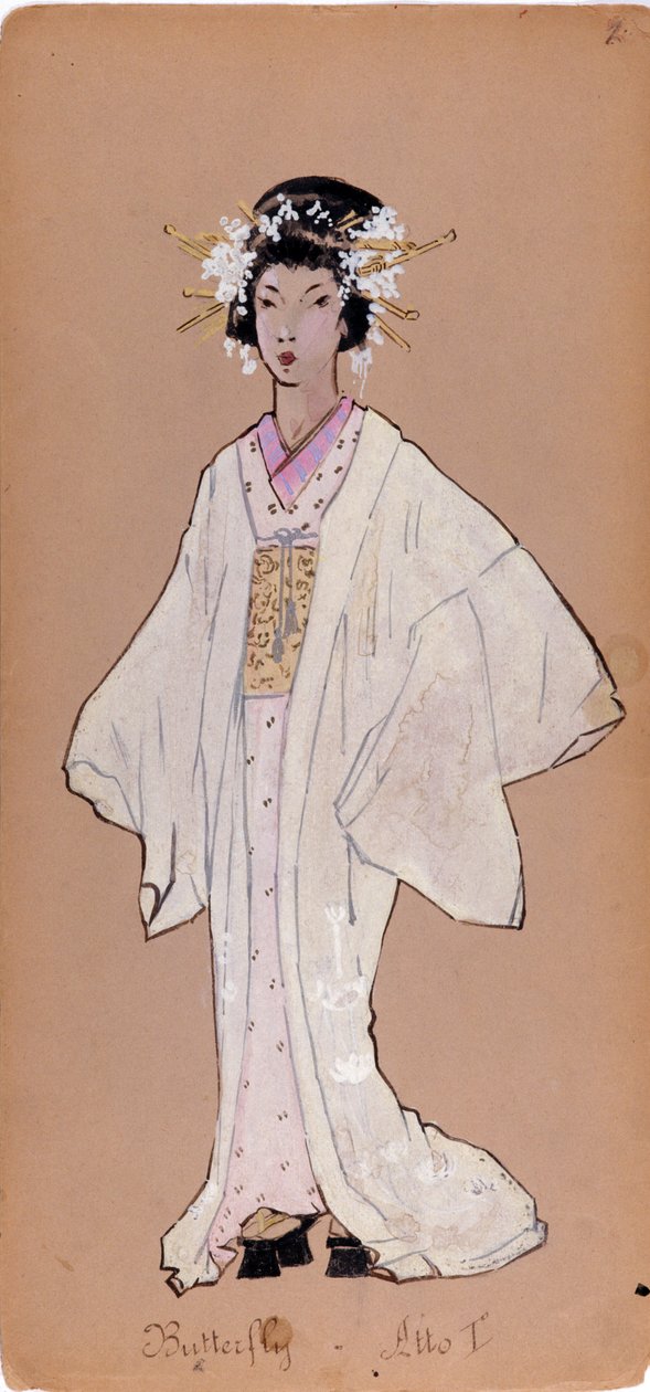 Cii cio sanin hahmon puku Giacomo Puccinin oopperaan "Madame Butterfly" tekijältä Adolfo Hohenstein