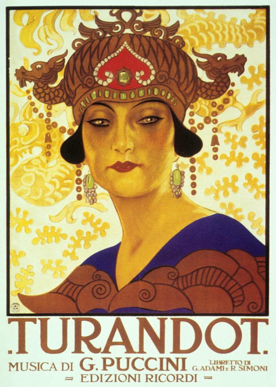 Anonin kannet Giacomo Puccinin oopperan Turandot partituurista tekijältä Adolfo Hohenstein