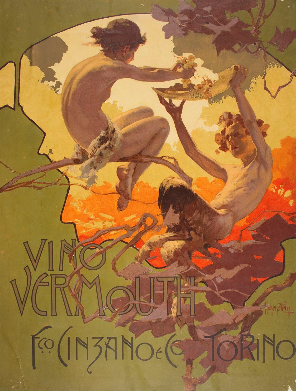 Vermutti Cinzano, 1901. tekijältä Adolfo Hohenstein