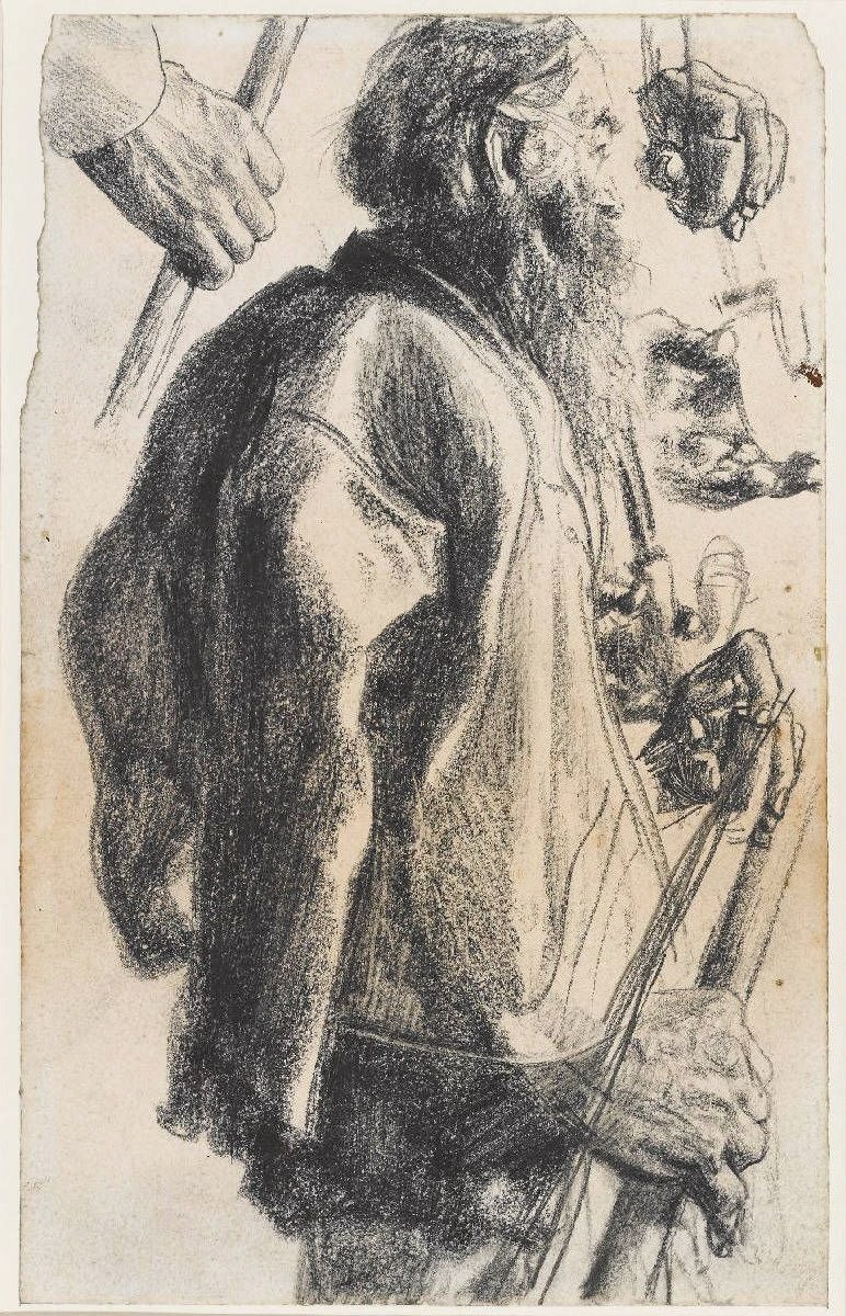 Alter Mann ja Vollbart tekijältä Adolph Menzel
