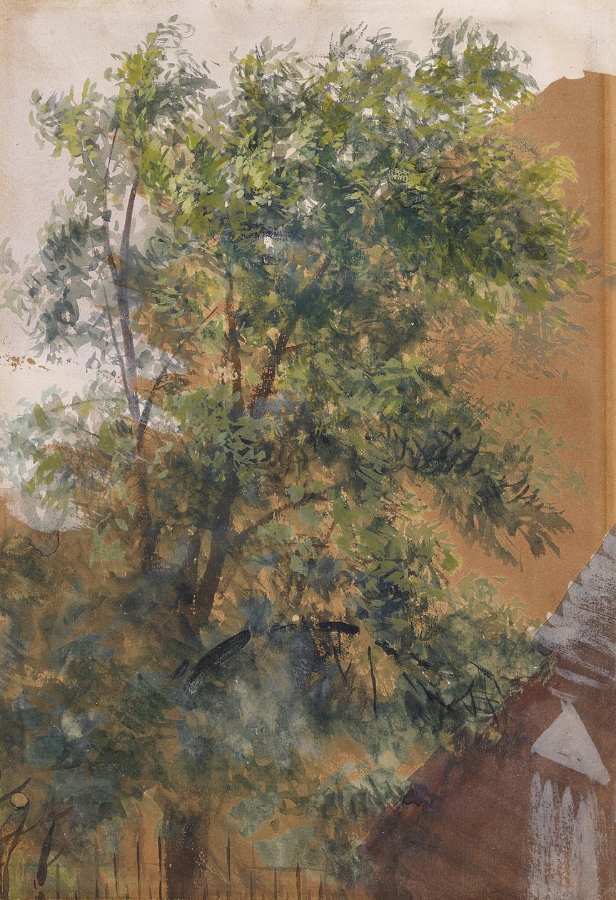 Blick aus dem Atelierfenster in der Marienstraße tekijältä Adolph Menzel