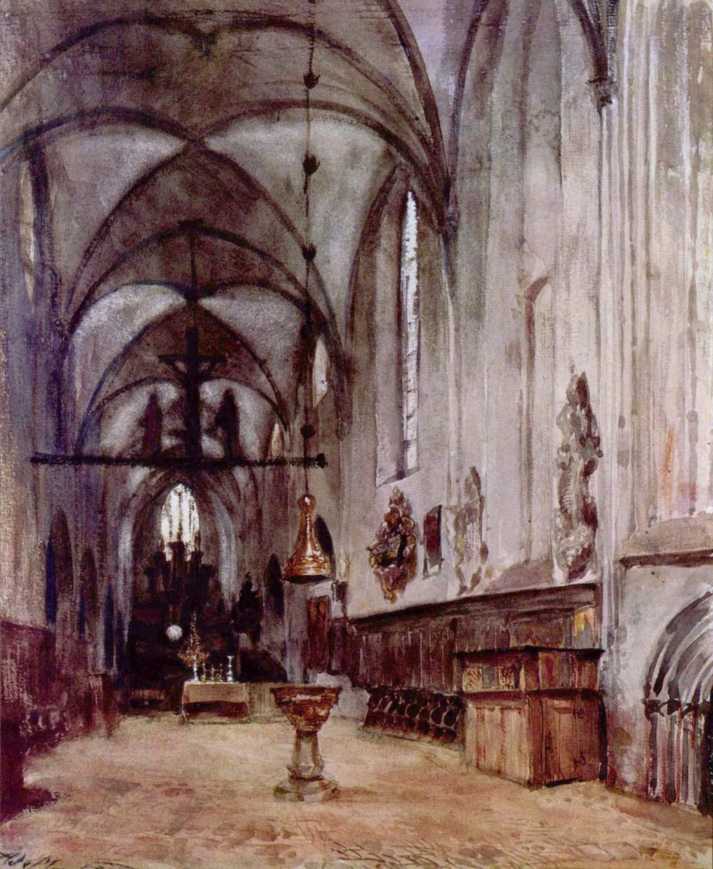 Chor der alten Klosterkirche Berliinissä tekijältä Adolph Menzel