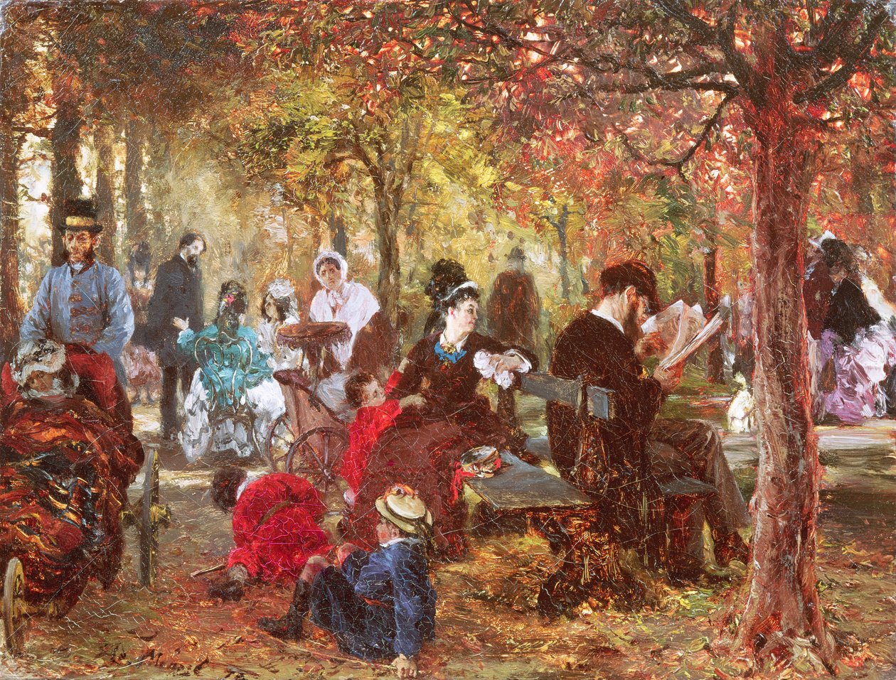 Luxemburgin puutarhassa tekijältä Adolph Menzel