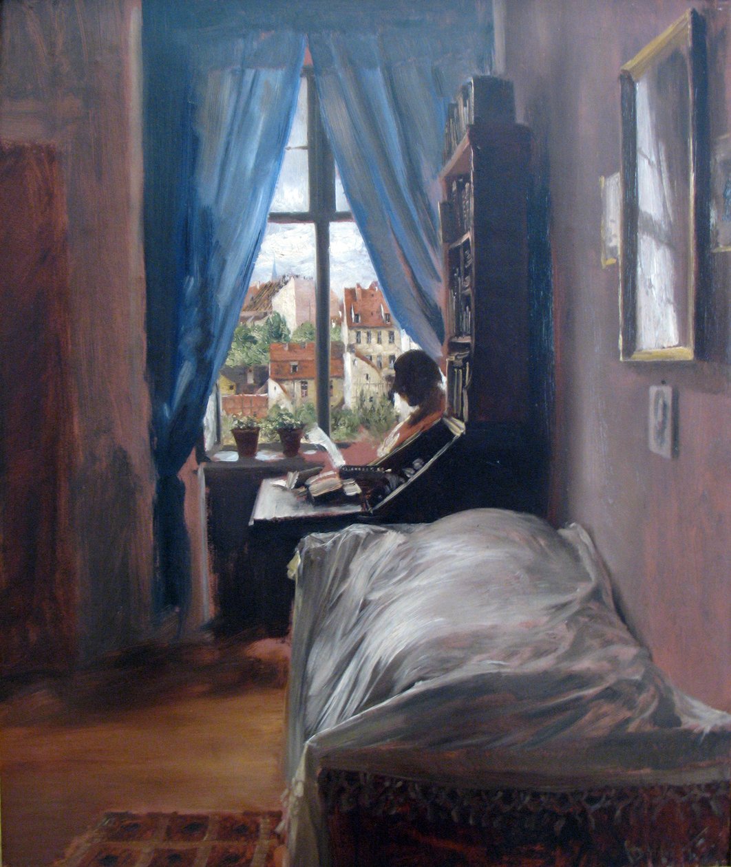 Schlafzimmer Kuenstler Ritterstraße tekijältä Adolph Menzel