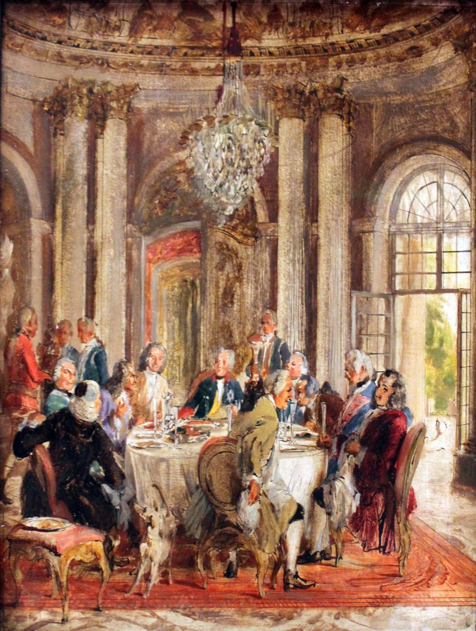 Tafelrunde Friedrichs II tekijältä Adolph Menzel