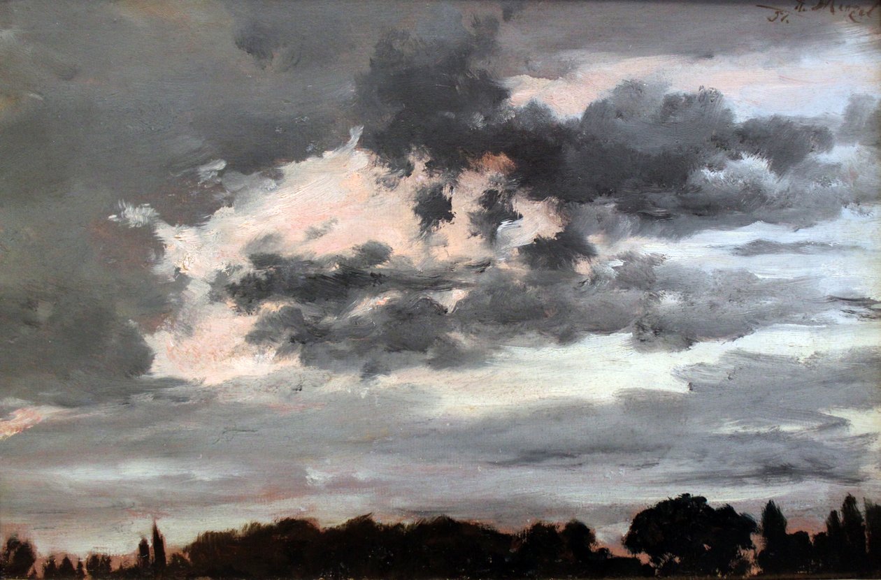 Wolkenstudie tekijältä Adolph Menzel