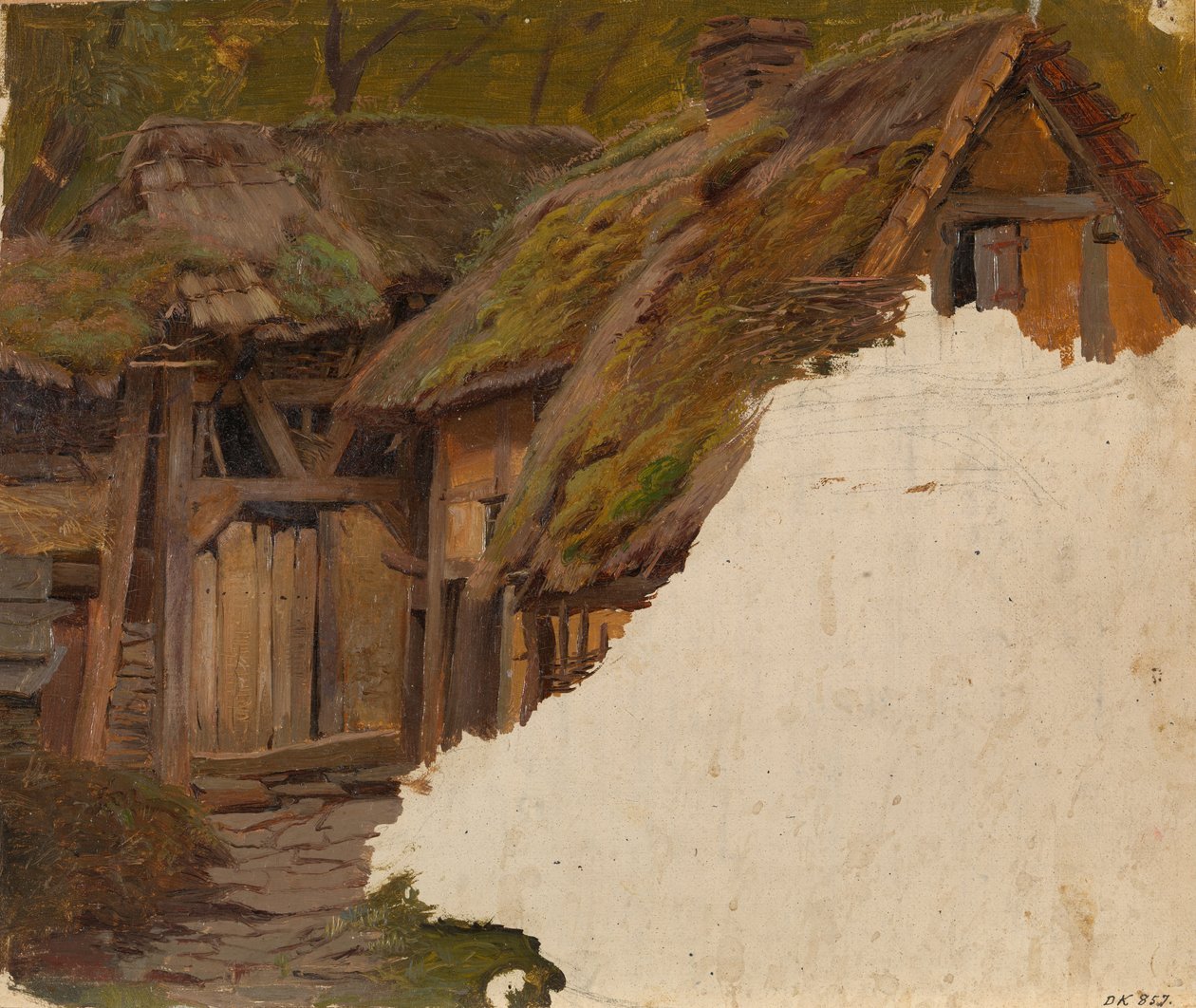 Tutkimus vanhasta maatilasta tekijältä Adolph Tidemand