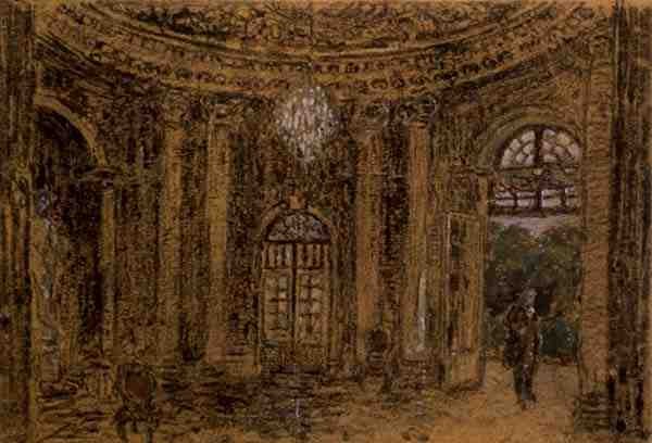 Tutkimus "Concert in Sanssouci" varten tekijältä Adolph Menzel
