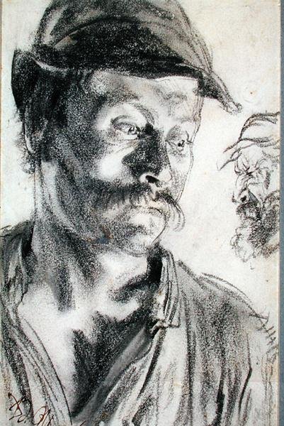 Tutkimus rautakauppiaille (hiili paperilla) tekijältä Adolph Menzel