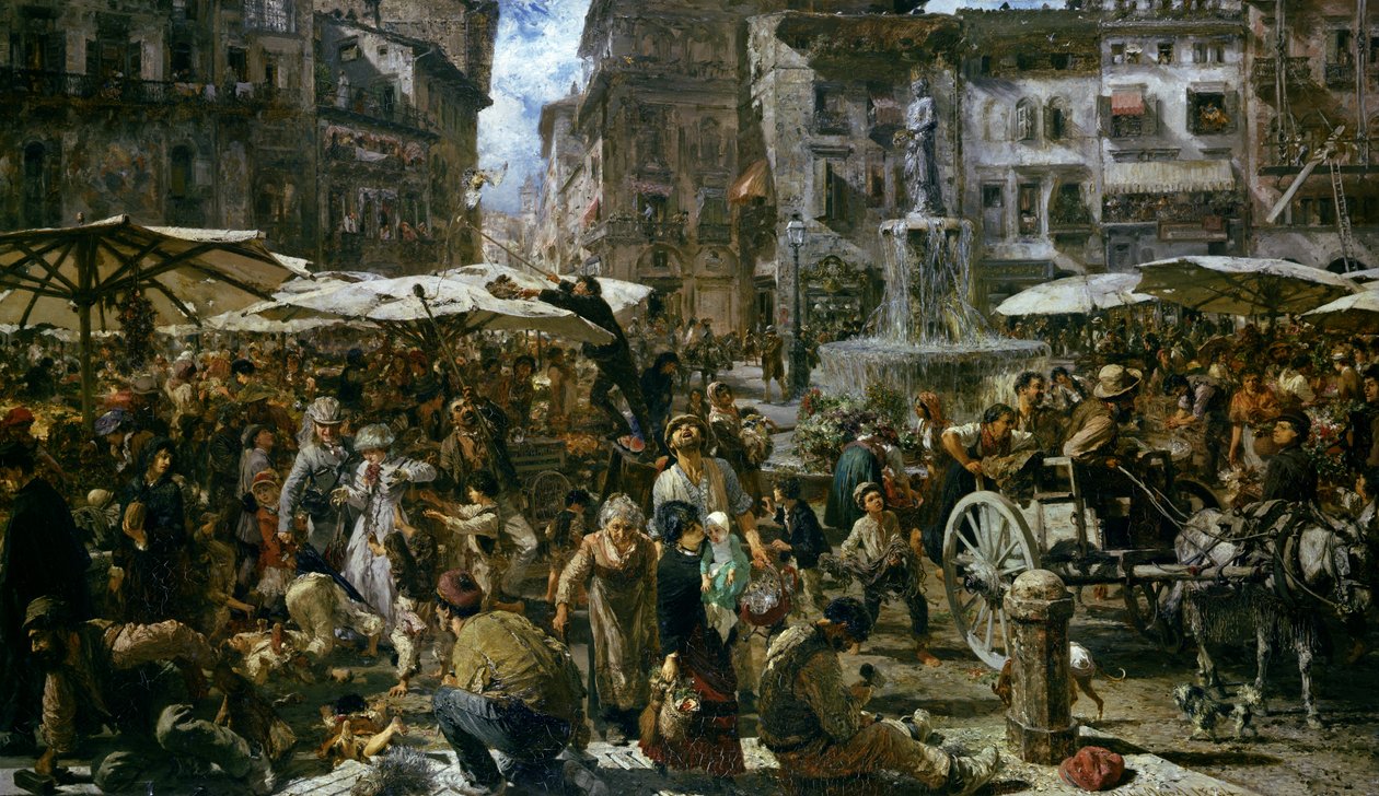 Veronan markkinat tekijältä Adolph Menzel