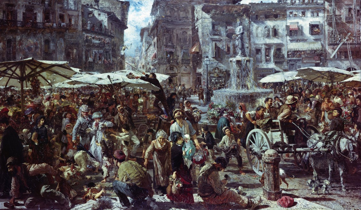 Veronan markkinat tekijältä Adolph Menzel